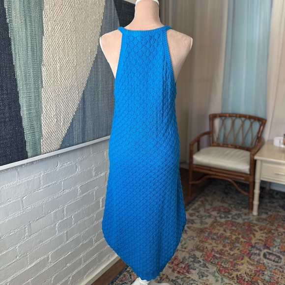 Eliza J Blue Crochet Halter Maxi Dress - Picture 7 of 8